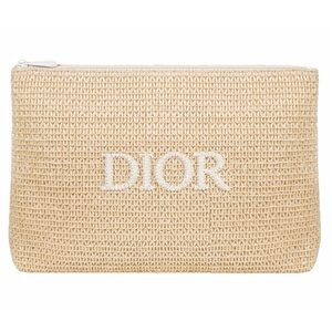 DIOR Raffia Cosmetics Clutch Bag 👜 NEW IN BOX Travel Pouch